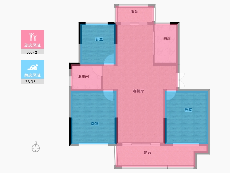 安徽省-芜湖市-中城 桃花源-93.09-户型库-动静分区