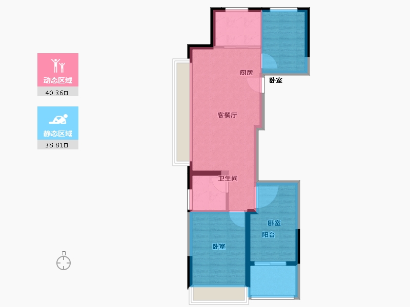 浙江省-杭州市-曲江新鸥鹏杭州第三城-71.00-户型库-动静分区