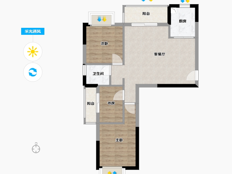 福建省-厦门市-海投自贸城-61.69-户型库-采光通风