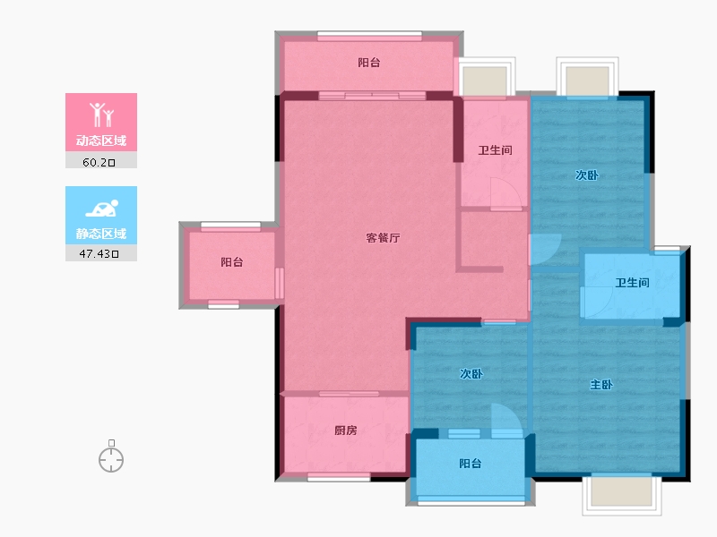 江西省-九江市-新城国际-96.88-户型库-动静分区