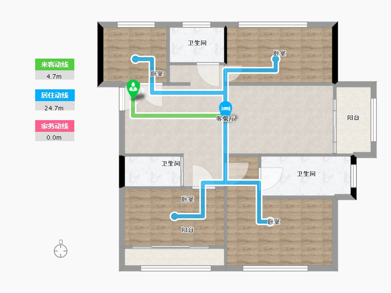 辽宁省-盘锦市-财富江南-103.01-户型库-动静线