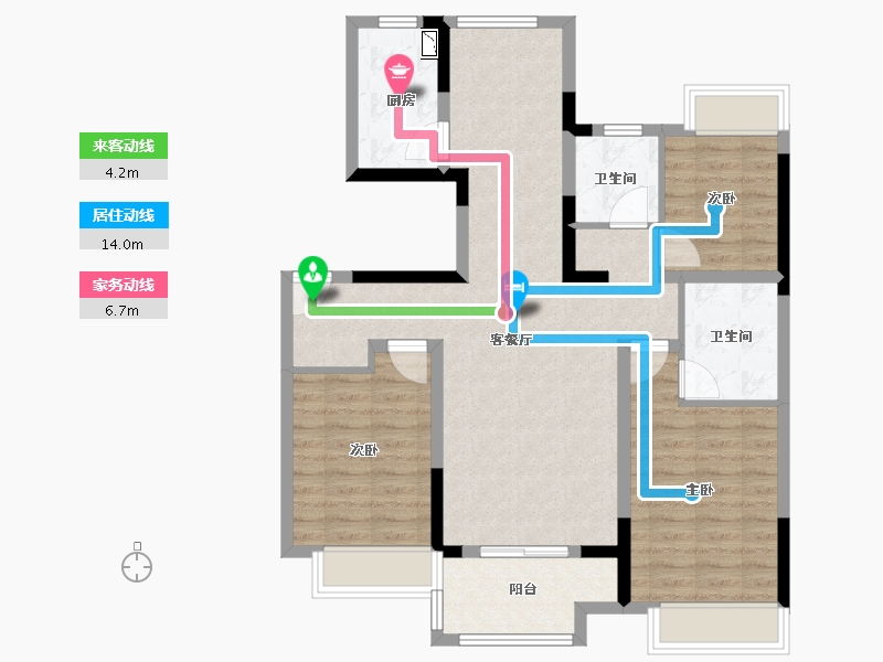 江苏省-徐州市-珑郡上院-91.77-户型库-动静线