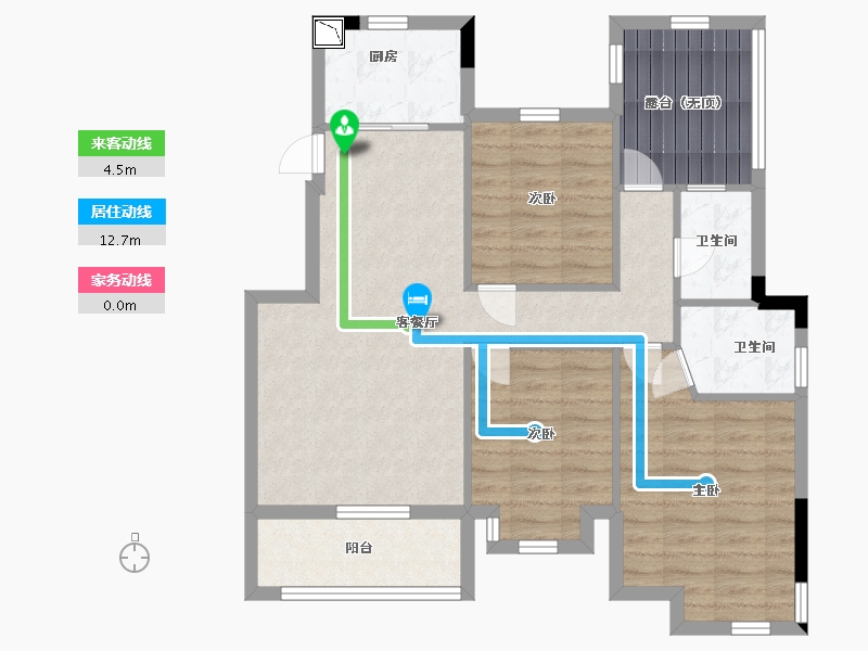 江西省-南昌市-力高澜湖御景-86.00-户型库-动静线