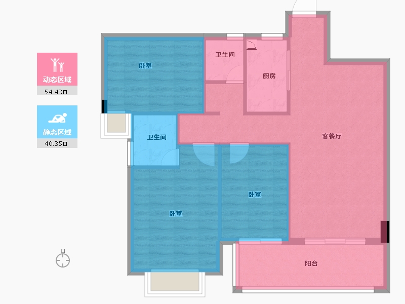 福建省-龙岩市-万星悦府-86.00-户型库-动静分区