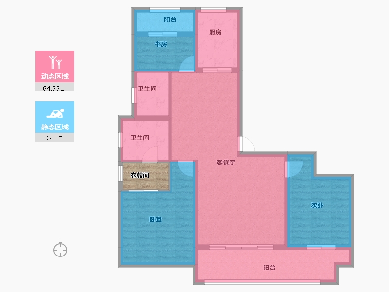 江西省-上饶市-上饶新城吾悦广场-94.06-户型库-动静分区