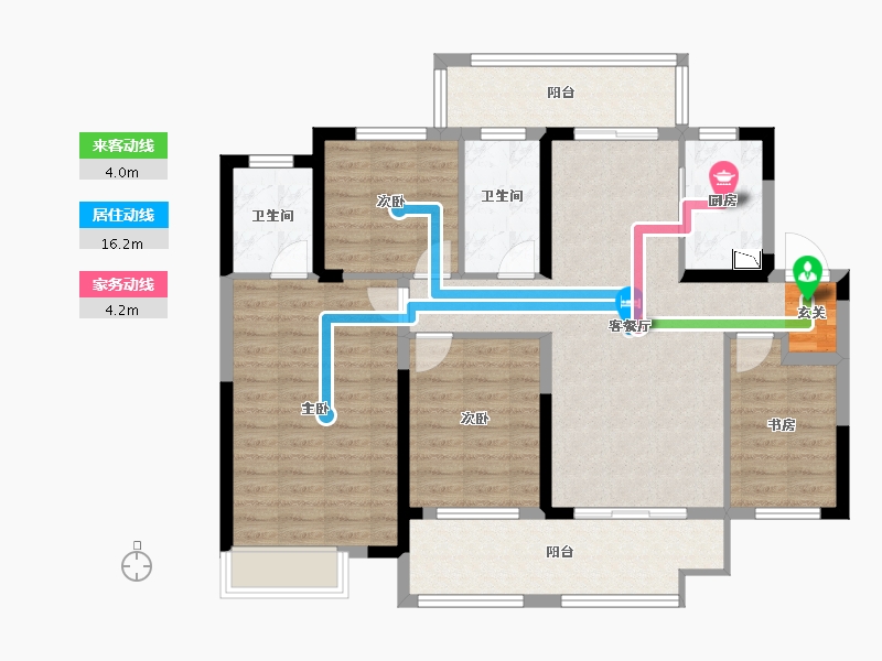 安徽省-阜阳市-祥源生态城-103.00-户型库-动静线