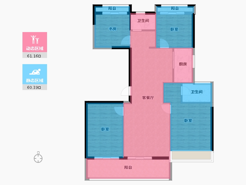 浙江省-杭州市-东亚溪雅香舍-110.58-户型库-动静分区