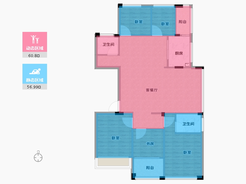 浙江省-丽水市-望湖家园二期-107.30-户型库-动静分区