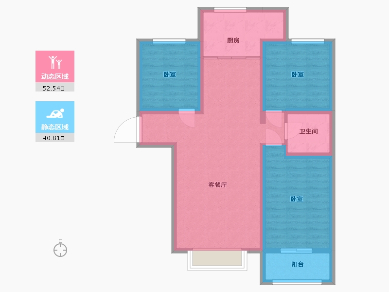 宁夏回族自治区-石嘴山市-恒昌未来城-83.27-户型库-动静分区