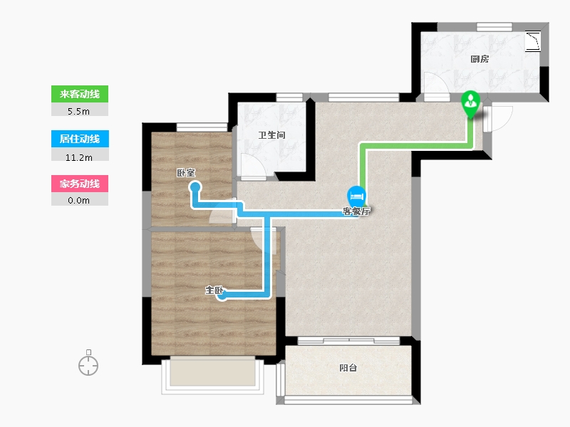 安徽省-六安市-新滨湖恒大文化旅游城-60.00-户型库-动静线