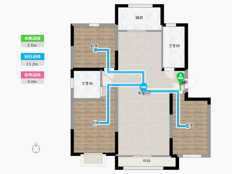 宁夏回族自治区-银川市-正丰盛世灵州-99.47-户型库-动静线