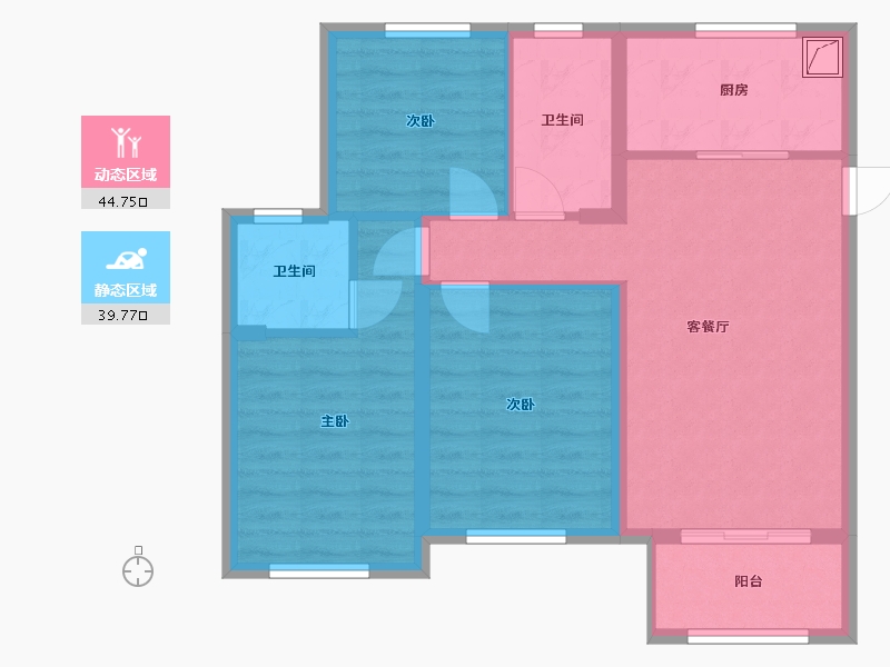 上海-上海市-青浦区五浦汇D区-75.00-户型库-动静分区