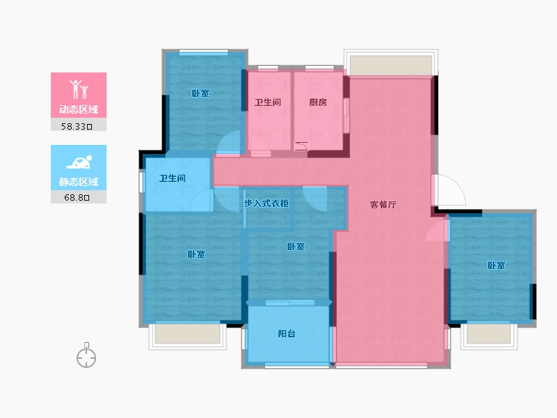 浙江省-绍兴市-东都栖月开化府-114.00-户型库-动静分区