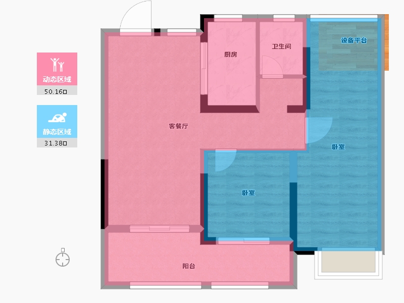 安徽省-合肥市-绿地未来城-73.00-户型库-动静分区