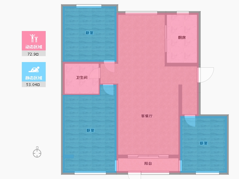 宁夏回族自治区-石嘴山市-恒昌未来城-114.29-户型库-动静分区