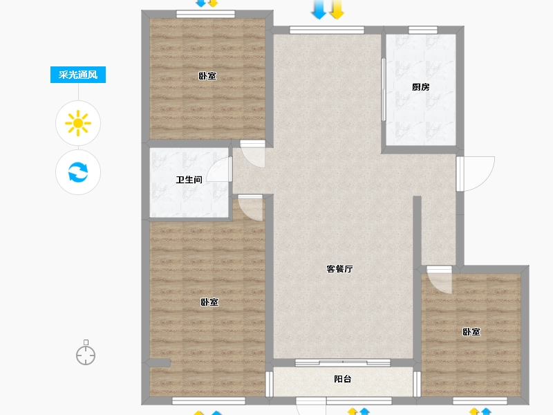 宁夏回族自治区-石嘴山市-恒昌未来城-114.29-户型库-采光通风