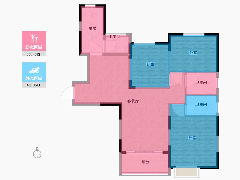 江西省-景德镇市-恒大御景-102.00-户型库-动静分区