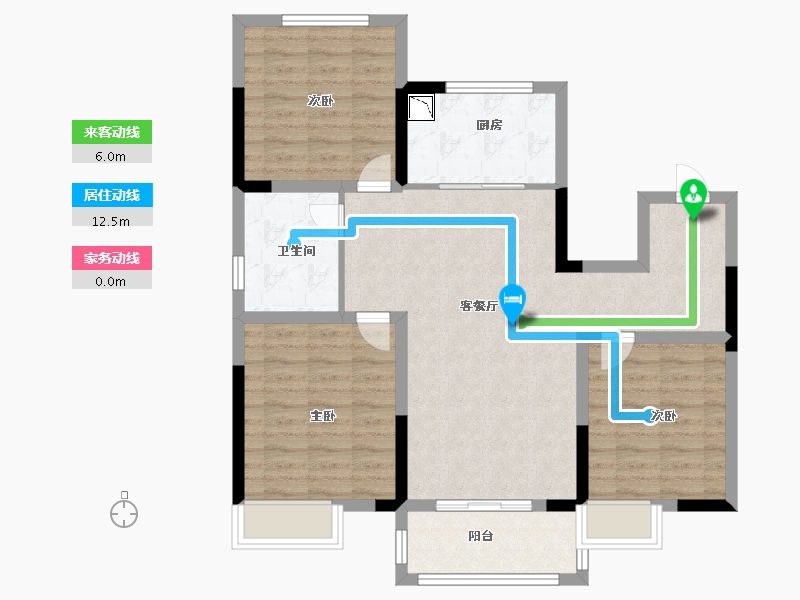 江苏省-徐州市-珑郡上院-87.00-户型库-动静线