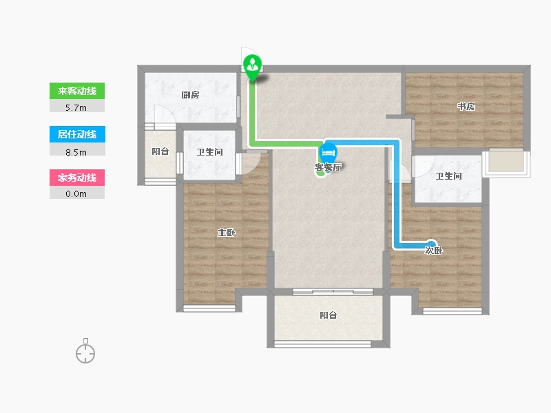 江西省-九江市-新城国际-100.47-户型库-动静线