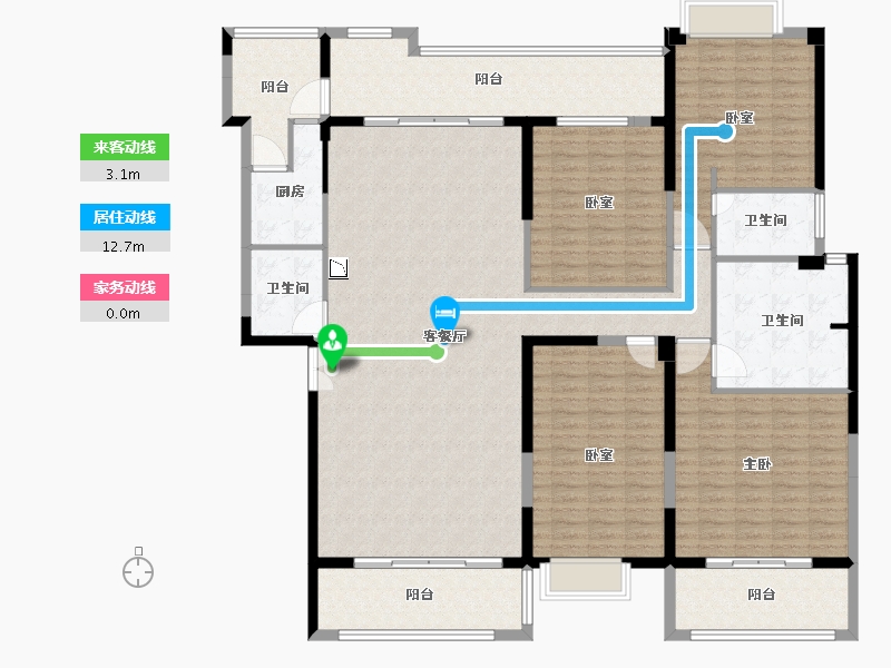 福建省-泉州市-兴进豪园三期-199.41-户型库-动静线