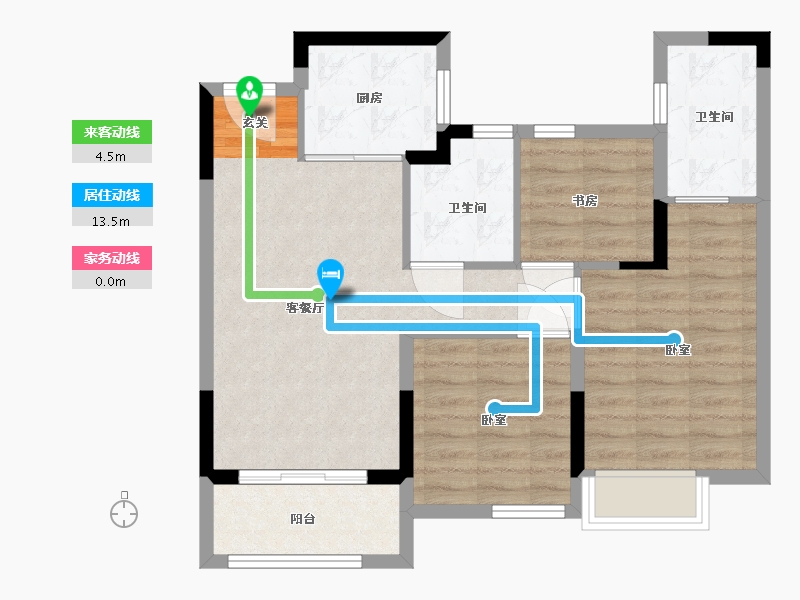 浙江省-嘉兴市-阳光城·中山府-71.01-户型库-动静线