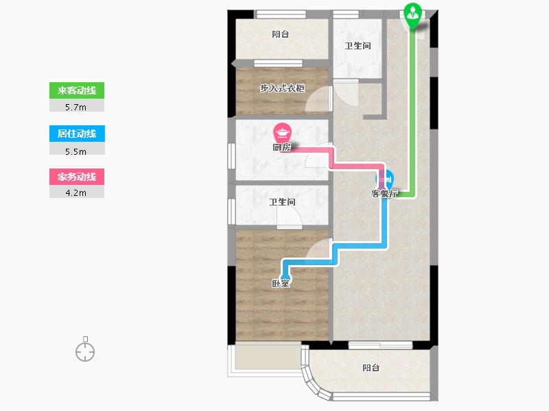 浙江省-宁波市-缘起莲韵-60.15-户型库-动静线