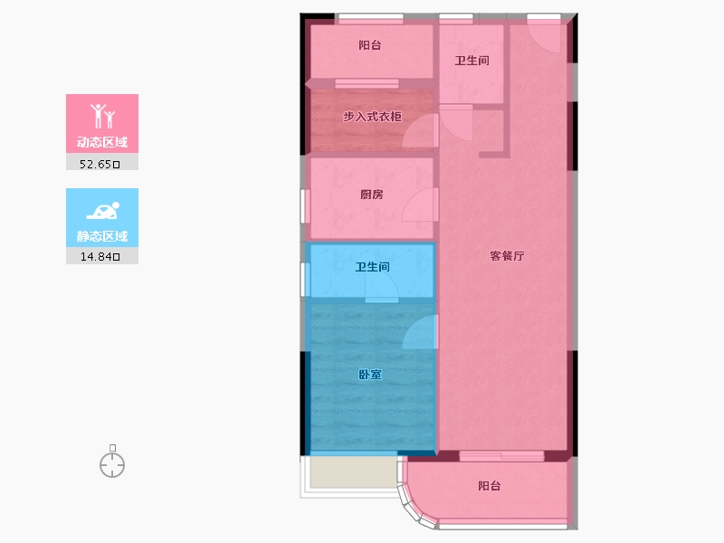 浙江省-宁波市-缘起莲韵-60.15-户型库-动静分区