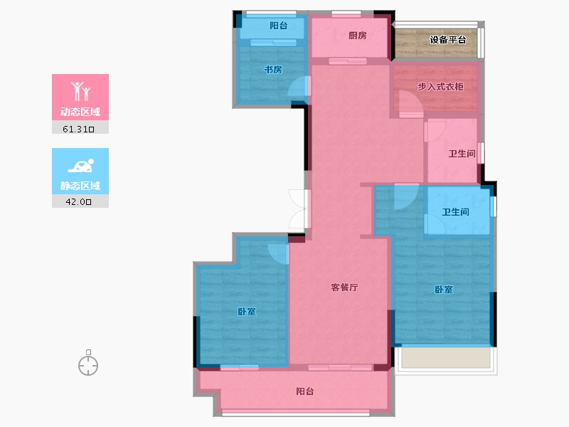 浙江省-金华市-兰城印-95.00-户型库-动静分区