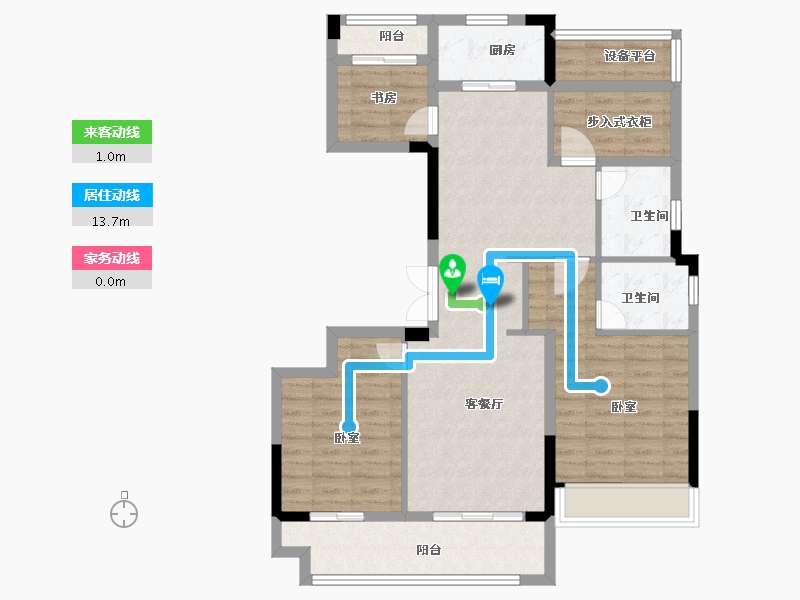 浙江省-金华市-兰城印-95.00-户型库-动静线