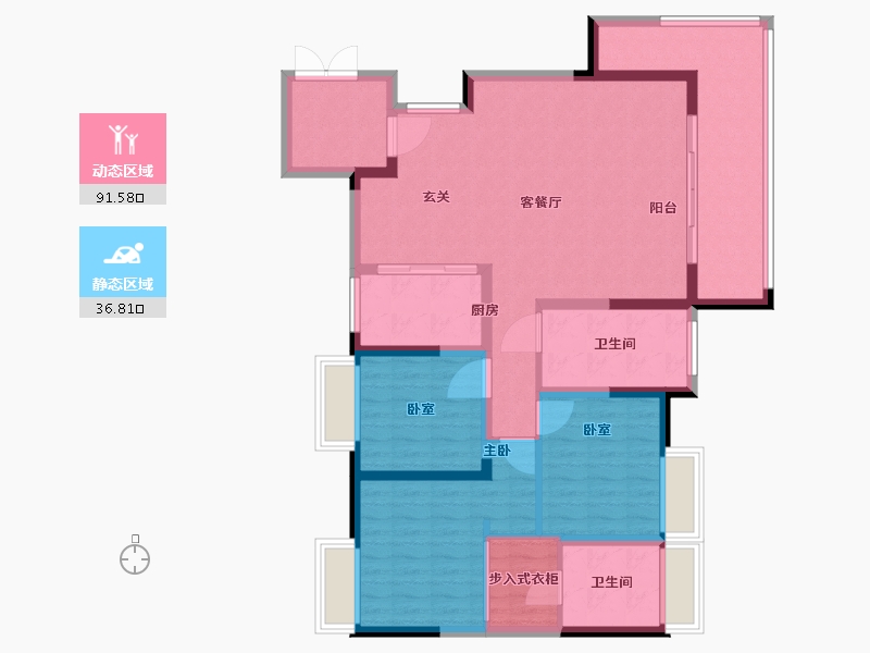 江西省-景德镇市-宝鼎盛世-115.18-户型库-动静分区