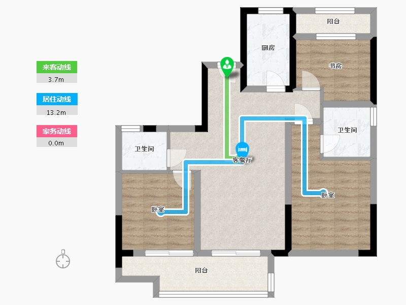 浙江省-宁波市-蓝光·雍舜府-78.00-户型库-动静线