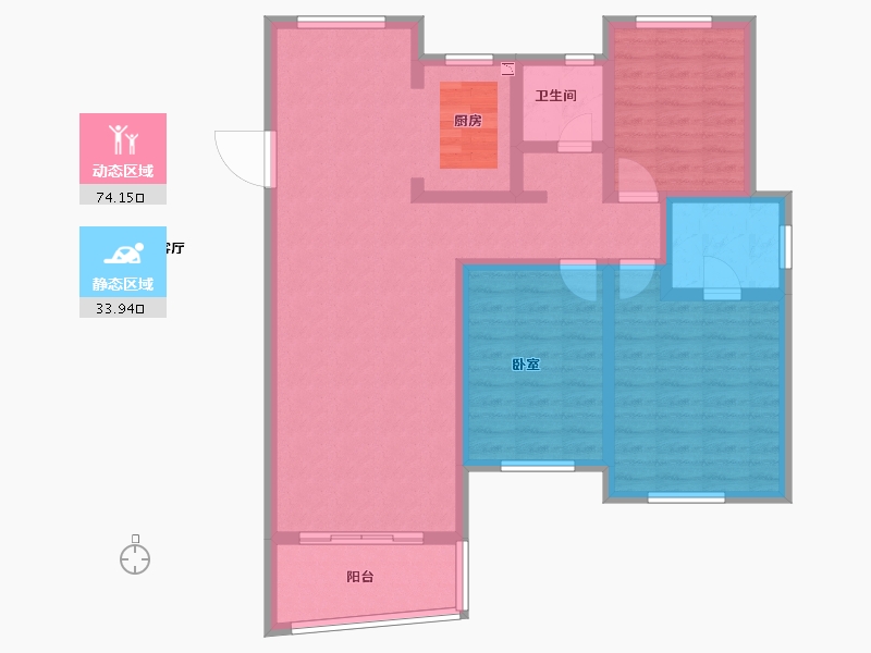 安徽省-马鞍山市-新宸金悦府-96.00-户型库-动静分区