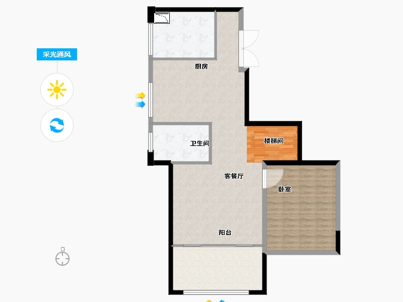 浙江省-丽水市-东方嘉苑-106.01-户型库-采光通风