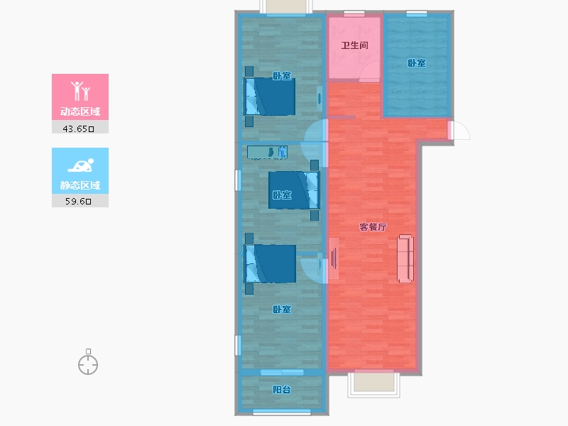 安徽省-淮北市-世纪辉煌-92.87-户型库-动静分区