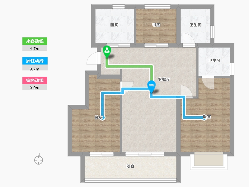 浙江省-宁波市-新希望映辰府-79.00-户型库-动静线