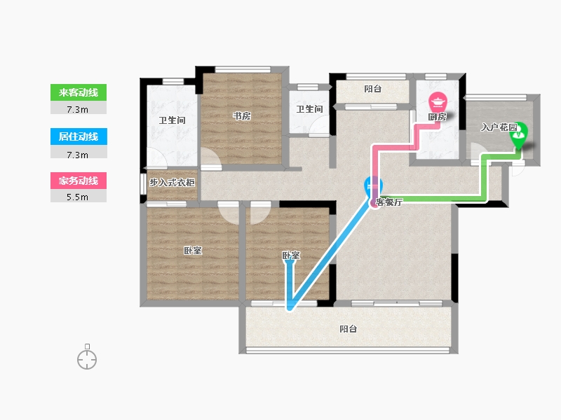 江西省-上饶市-友邦·壹号公馆-111.25-户型库-动静线