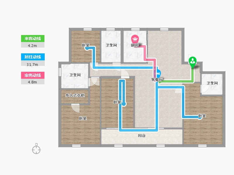 宁夏回族自治区-银川市-汇融静园-134.41-户型库-动静线