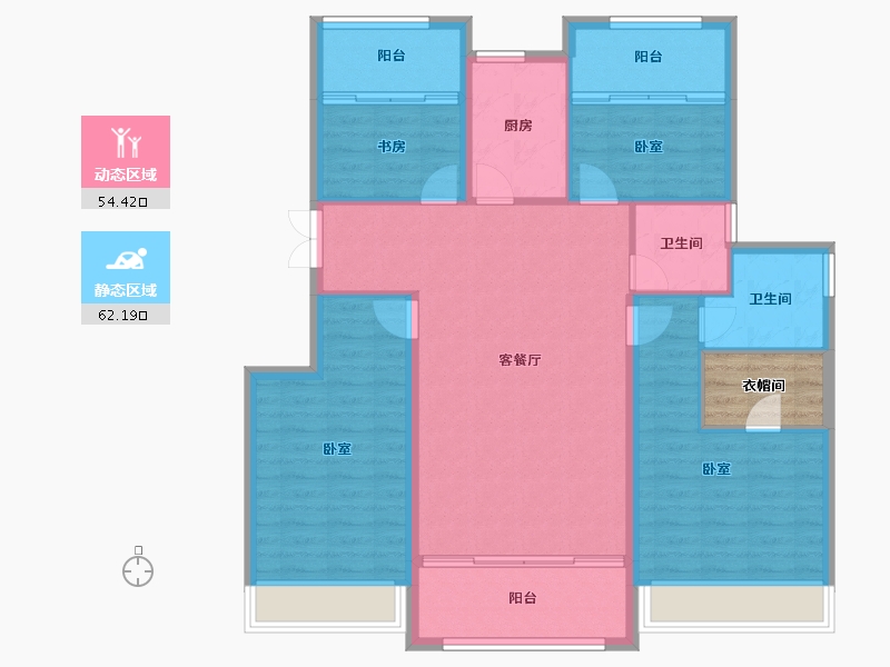 浙江省-衢州市-凯升东城1号-109.51-户型库-动静分区