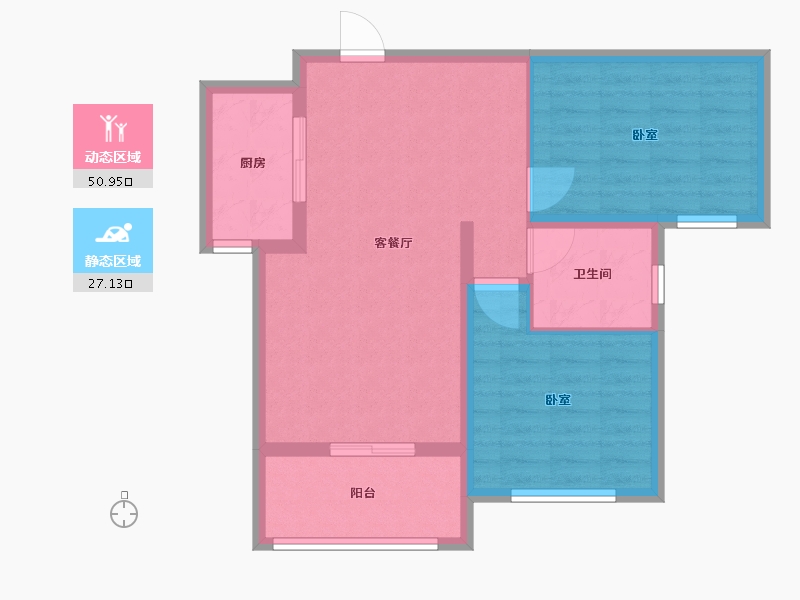 江西省-景德镇市-鹭金·昌江府-70.00-户型库-动静分区