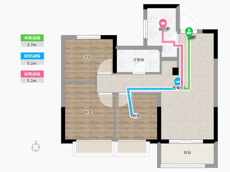 浙江省-绍兴市-中南漫悦湾-69.00-户型库-动静线