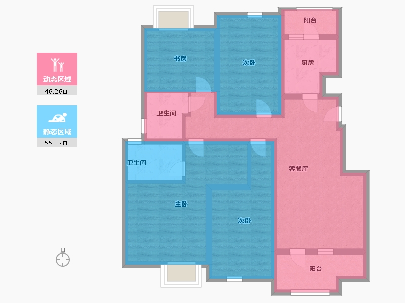 江西省-南昌市-北大资源智汇苑-88.00-户型库-动静分区