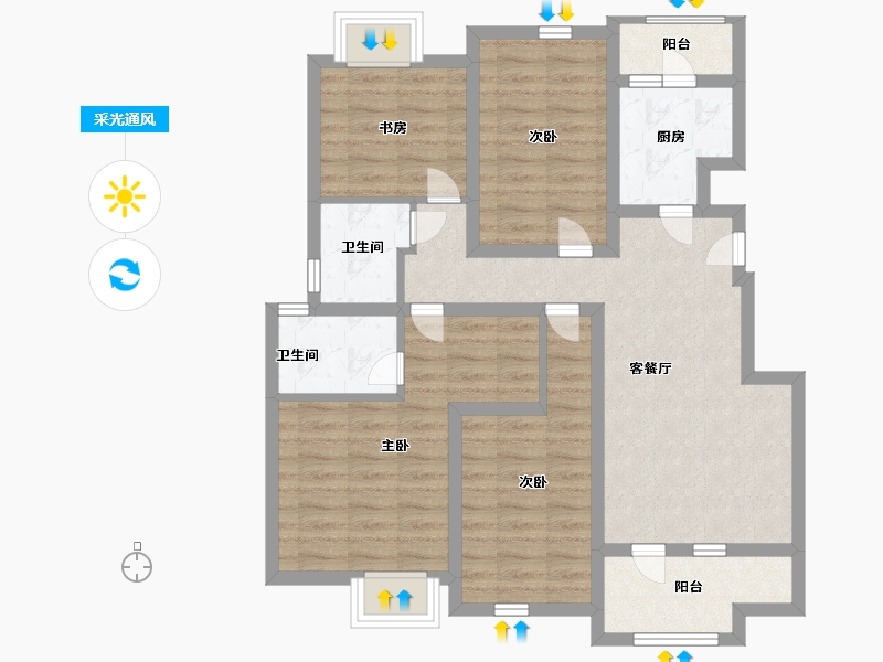 江西省-南昌市-北大资源智汇苑-88.00-户型库-采光通风