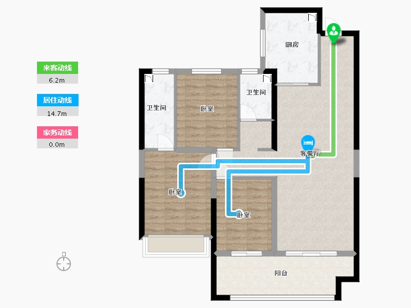 宁夏回族自治区-银川市-银川融创城-97.00-户型库-动静线