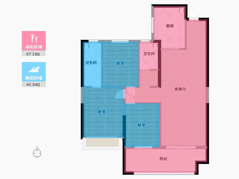 宁夏回族自治区-银川市-银川融创城-97.00-户型库-动静分区