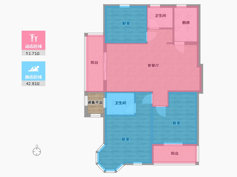 浙江省-嘉兴市-湖畔首府-87.01-户型库-动静分区