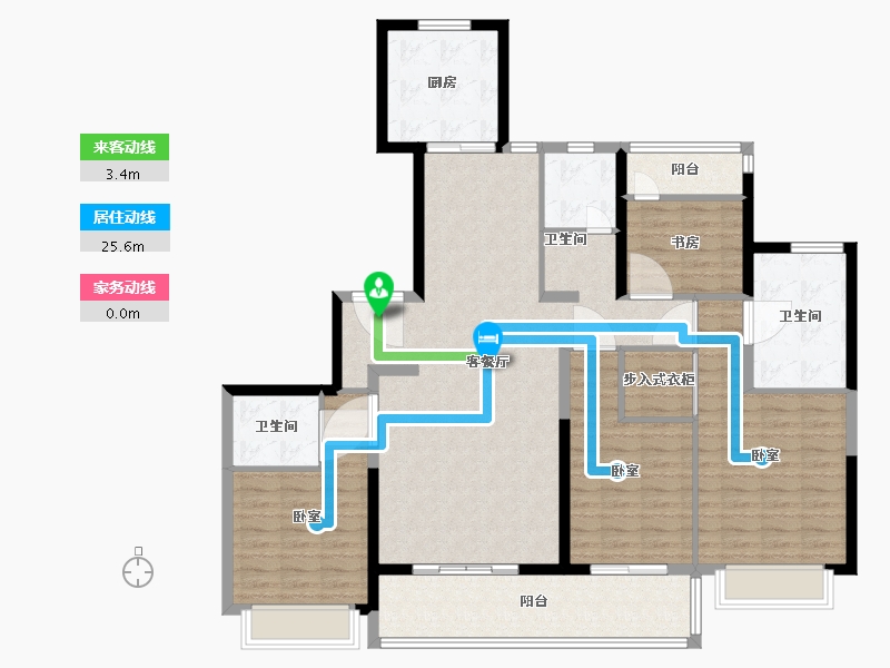 浙江省-宁波市-海语天下-136.00-户型库-动静线