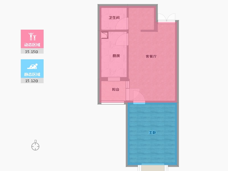 江西省-九江市-水岸莲华-44.40-户型库-动静分区