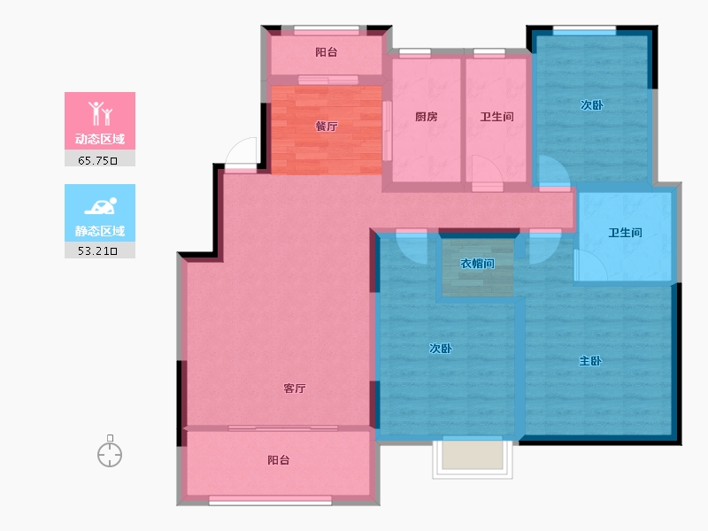 山东省-济南市-中建长清湖-106.29-户型库-动静分区