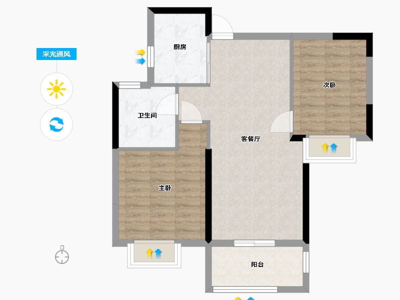 江西省-南昌市-保利心语-68.00-户型库-采光通风