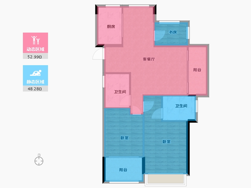 浙江省-湖州市-景都·天鹅湾-92.22-户型库-动静分区